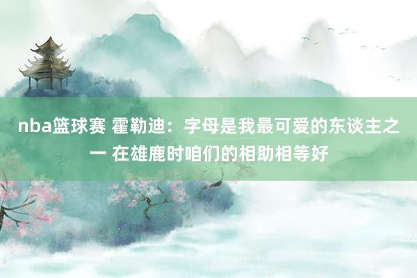 nba篮球赛 霍勒迪：字母是我最可爱的东谈主之一 在雄鹿时咱们的相助相等好