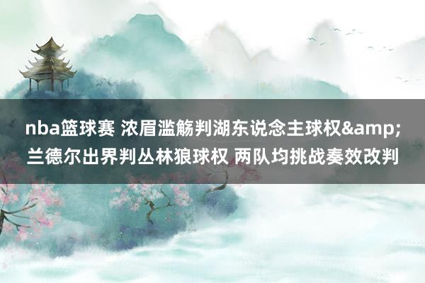 nba篮球赛 浓眉滥觞判湖东说念主球权&兰德尔出界判丛林狼球权 两队均挑战奏效改判